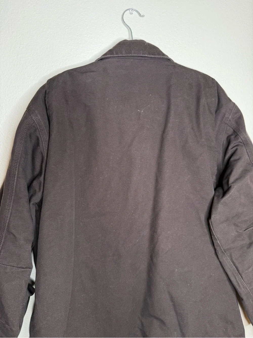 Carhartt Men's Bartlett Loose Fit Washed Duck Sherpa-Lined Coat XL Dark Brown